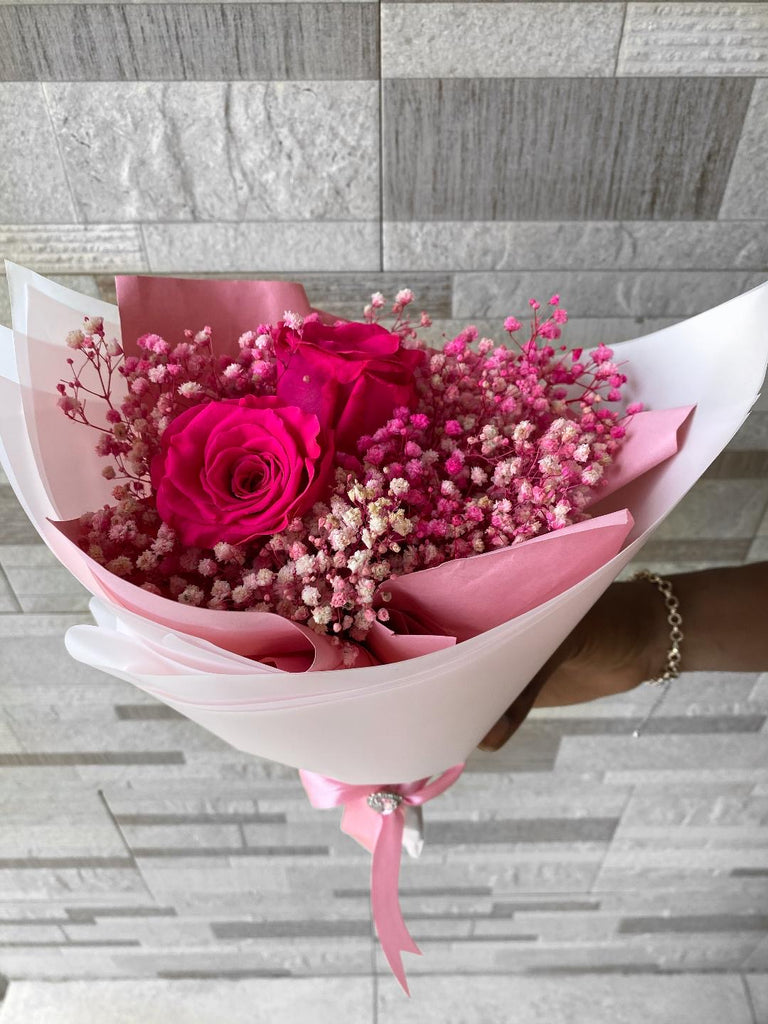 ROSES AND BABY-BREATH BOUQUET