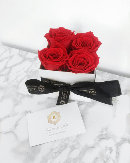 BOX OF 4 ETERNITY ROSES